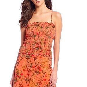 Gianni Bini Stacey Floral Smocked Tank